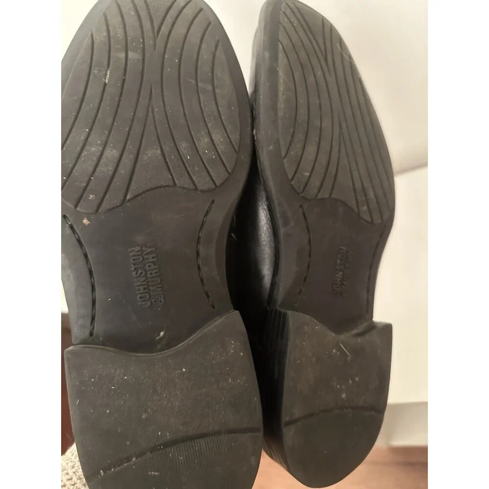 Johnston & Murphy Men’s Black Leather Oxford Shoes Size 10M Square Toe Lace Up